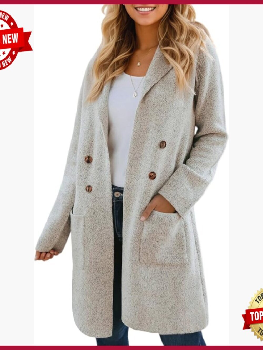 Trendy Long Cardigan Sweater Knit Jacket Coat Dressy Coatigan Open Front